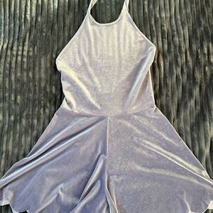 Black Milk Clothing Lavender Velvet Halter Romper Stretchy Size Medium